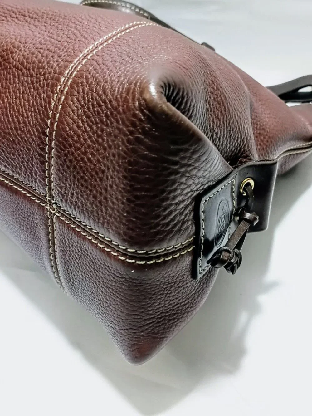 Dooney & Bourke East West Pebbled Leather Hobo, EUC